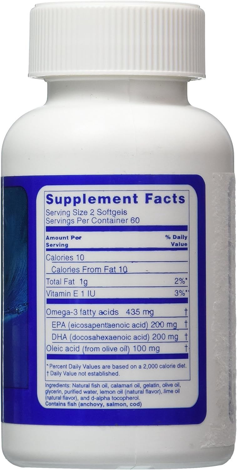 Forever Arctic-Sea Super Omega-3 Natural Fish Calamari Oils with Olive Oil, 120 Soft gels