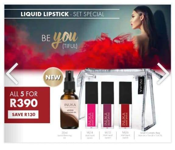 Liquid Lipstick - All 5 Set Special (Lipstick Removing Oil,  3 Lipsticks and Cosmetic Bag)