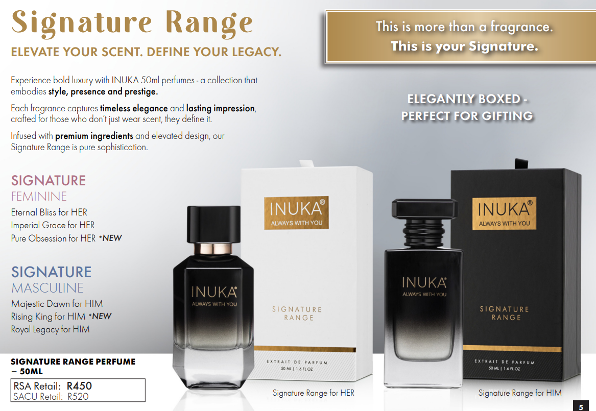Signature Range perfumes for pure sophistication