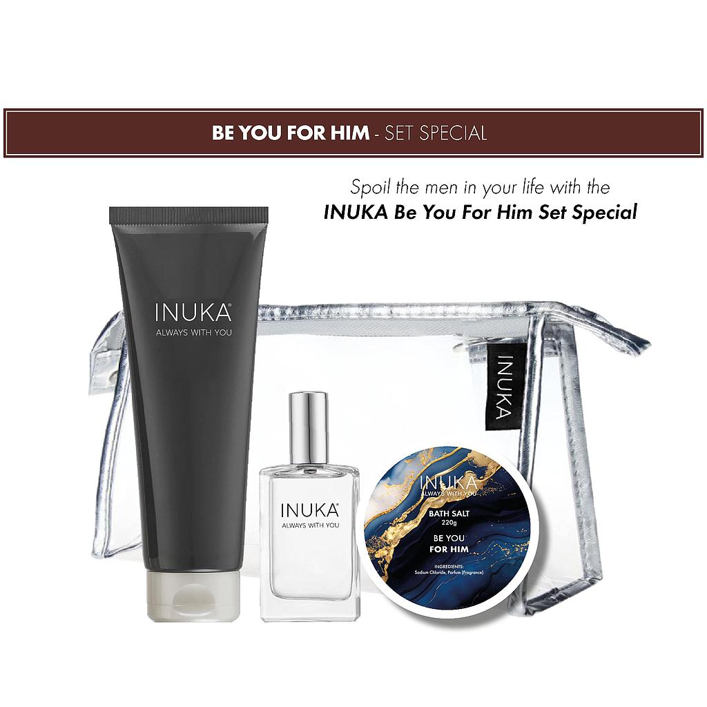 Be You for HIM - All 4 Set Special (Lotion, Perfume, Bath Salt and Toiletry Bag)