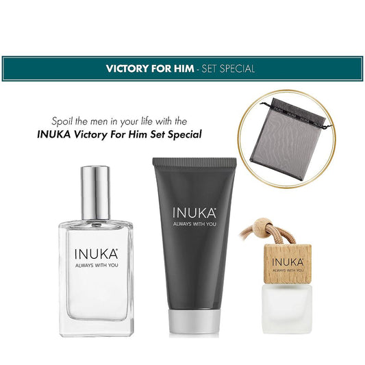 Victory for HIM All 4 Set Special (Perfume, Lotion, Car Diffuser, Organza Bag)